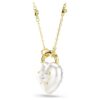 Colgante Idyllia con cortes mixtos, forma de corazón, blanco, chapado en tono dorado Colgante Idyllia con cortes mixtos, forma de corazón, blanco, chapado en tono dorado