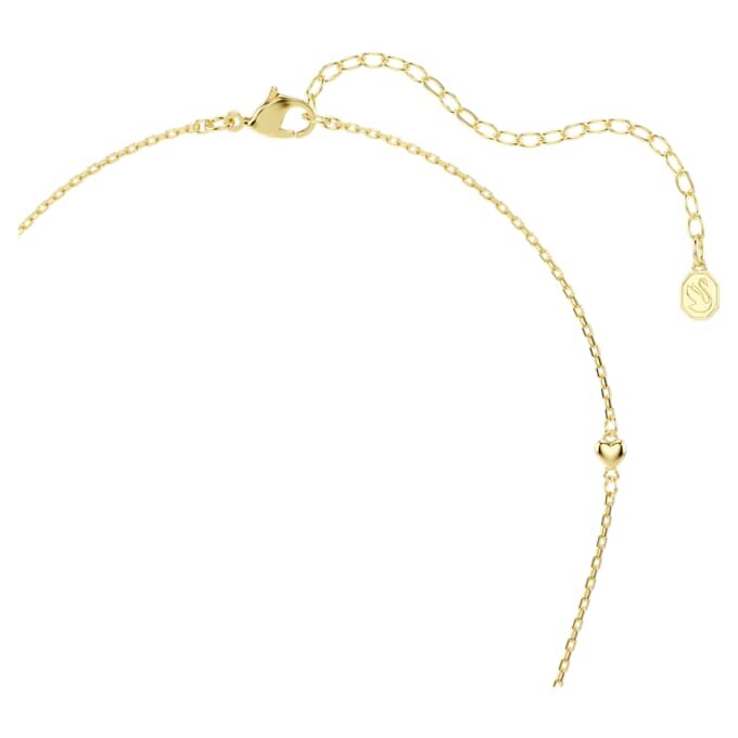 Colgante Idyllia con cortes mixtos, forma de corazón, blanco, chapado en tono dorado Colgante Idyllia con cortes mixtos, forma de corazón, blanco, chapado en tono dorado