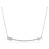 Colgante Idyllia con cortes mixtos, forma de flecha, blanco, chapado en rodio