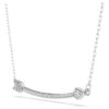 Colgante Idyllia con cortes mixtos, forma de flecha, blanco, chapado en rodio