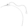 Colgante Idyllia con cortes mixtos, forma de flecha, blanco, chapado en rodio