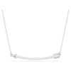 Colgante Idyllia con cortes mixtos, forma de flecha, blanco, chapado en rodio