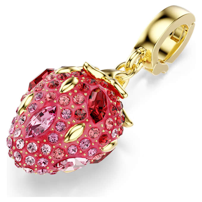 Colgante Idyllia con cortes mixtos, fresa, rojo, chapado en tono dorado Colgante Idyllia con cortes mixtos, fresa, rojo, chapado en tono dorado