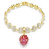 Colgante Idyllia con cortes mixtos, fresa, rojo, chapado en tono dorado Colgante Idyllia con cortes mixtos, fresa, rojo, chapado en tono dorado