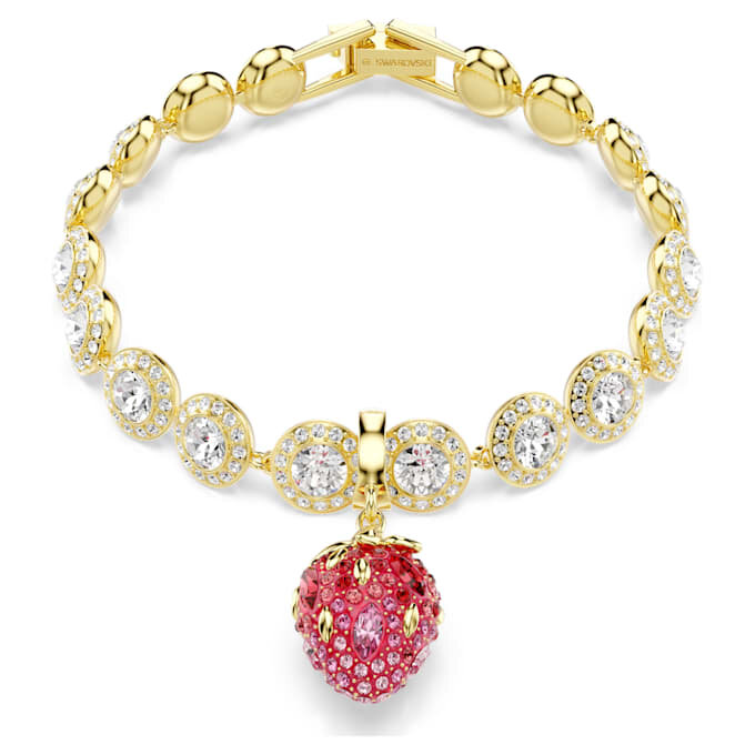 Colgante Idyllia con cortes mixtos, fresa, rojo, chapado en tono dorado Colgante Idyllia con cortes mixtos, fresa, rojo, chapado en tono dorado