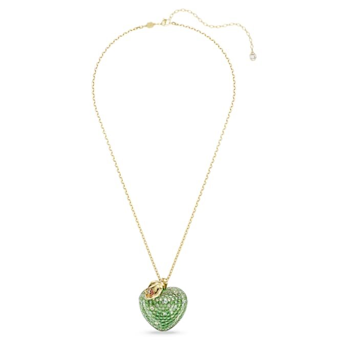 Colgante Idyllia con cortes mixtos, manzana, verde, chapado en tono dorado Colgante Idyllia con cortes mixtos, manzana, verde, chapado en tono dorado