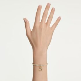 Colgante Idyllia con cortes mixtos, osito, tono dorado, chapado en tono dorado