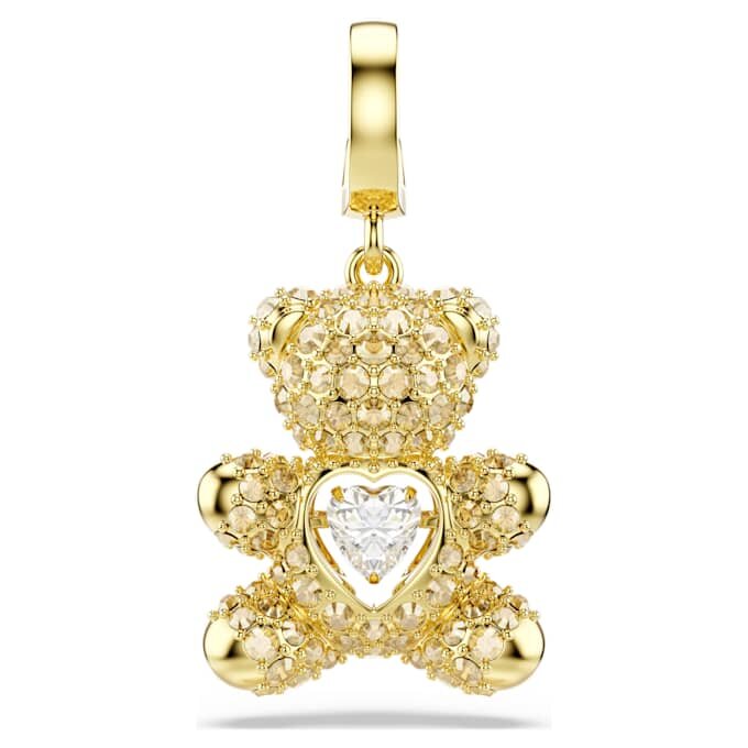 Colgante Idyllia con cortes mixtos, osito, tono dorado, chapado en tono dorado Colgante Idyllia con cortes mixtos, osito, tono dorado, chapado en tono dorado