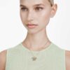 Colgante Idyllia con cortes mixtos, pavé, mariposa, multicolor, chapado en tono dorado Colgante Idyllia con cortes mixtos, pavé, mariposa, multicolor, chapado en tono dorado