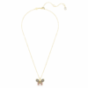 Colgante Idyllia con cortes mixtos, pavé, mariposa, multicolor, chapado en tono dorado Colgante Idyllia con cortes mixtos, pavé, mariposa, multicolor, chapado en tono dorado