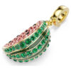 Colgante Idyllia con cortes mixtos, sandía, multicolor, chapado en tono dorado Colgante Idyllia con cortes mixtos, sandía, multicolor, chapado en tono dorado