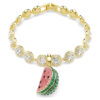 Colgante Idyllia con cortes mixtos, sandía, multicolor, chapado en tono dorado Colgante Idyllia con cortes mixtos, sandía, multicolor, chapado en tono dorado