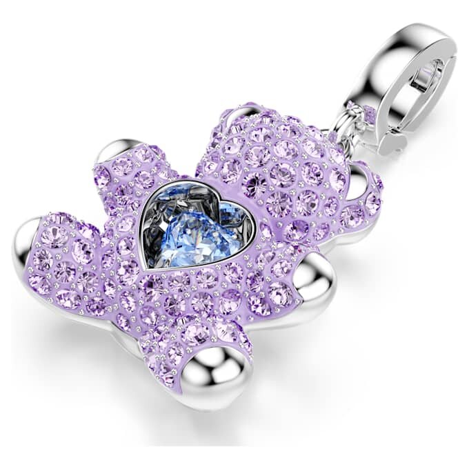 Colgante Idyllia con cortes variados, osito, morado, chapado en rodio Colgante Idyllia con cortes variados, osito, morado, chapado en rodio