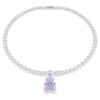 Colgante Idyllia con cortes variados, osito, morado, chapado en rodio Colgante Idyllia con cortes variados, osito, morado, chapado en rodio