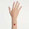 Colgante Idyllia de corte redondo, forma de corazón, rojo, chapado en tono dorado Colgante Idyllia de corte redondo, forma de corazón, rojo, chapado en tono dorado