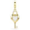Colgante Idyllia de cortes mixtos, corazón con llave, blanco, chapado en tono dorado Colgante Idyllia de cortes mixtos, corazón con llave, blanco, chapado en tono dorado