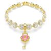Colgante Idyllia de cortes mixtos, corazón con llave, blanco, chapado en tono dorado Colgante Idyllia de cortes mixtos, corazón con llave, blanco, chapado en tono dorado