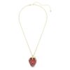 Colgante Idyllia de cortes mixtos, fresa, rojo, chapado en tono dorado Colgante Idyllia de cortes mixtos, fresa, rojo, chapado en tono dorado