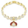 Colgante Idyllia de cortes mixtos, mariquita, rojo, chapado en tono dorado Colgante Idyllia de cortes mixtos, mariquita, rojo, chapado en tono dorado