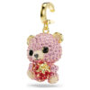 Colgante Idyllia de cortes mixtos, osito, rosa, chapado en tono dorado Colgante Idyllia de cortes mixtos, osito, rosa, chapado en tono dorado