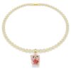 Colgante Idyllia de cortes mixtos, osito, rosa, chapado en tono dorado Colgante Idyllia de cortes mixtos, osito, rosa, chapado en tono dorado