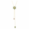 Colgante Idyllia Y con cortes mixtos, flor, multicolor, chapado en tono dorado