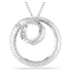 Colgante Matrix con corte baguette, blanco, chapado en rodio Colgante Matrix con corte baguette, blanco, chapado en rodio