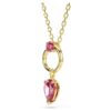 Colgante Mesmera con cortes mixtos, rojo, chapado en tono dorado