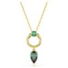 Colgante Mesmera con cortes mixtos, verde, chapado en tono dorado