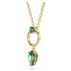 Colgante Mesmera con cortes mixtos, verde, chapado en tono dorado