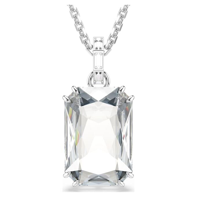Colgante Millenia con corte octogonal, blanco, chapado en rodio Colgante Millenia con corte octogonal, blanco, chapado en rodio