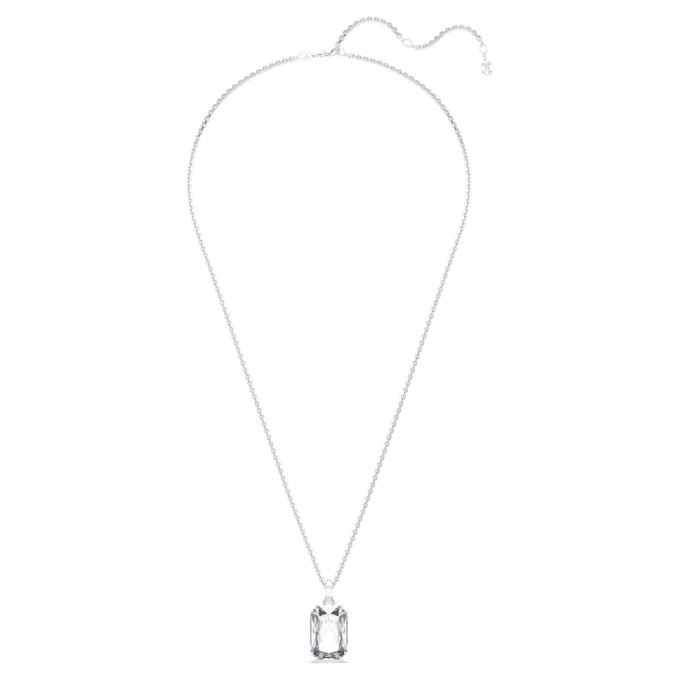 Colgante Millenia con corte octogonal, blanco, chapado en rodio Colgante Millenia con corte octogonal, blanco, chapado en rodio