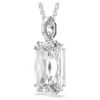 Colgante Millenia con corte octogonal, blanco, chapado en rodio Colgante Millenia con corte octogonal, blanco, chapado en rodio