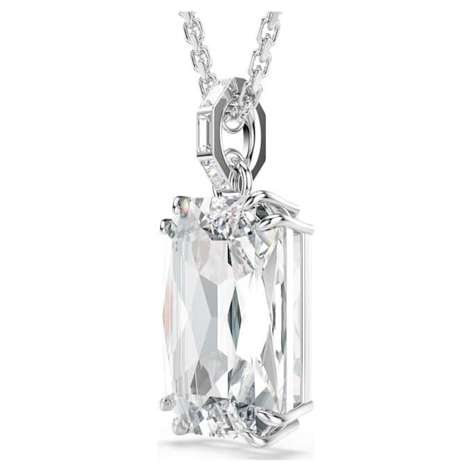 Colgante Millenia con corte octogonal, blanco, chapado en rodio Colgante Millenia con corte octogonal, blanco, chapado en rodio
