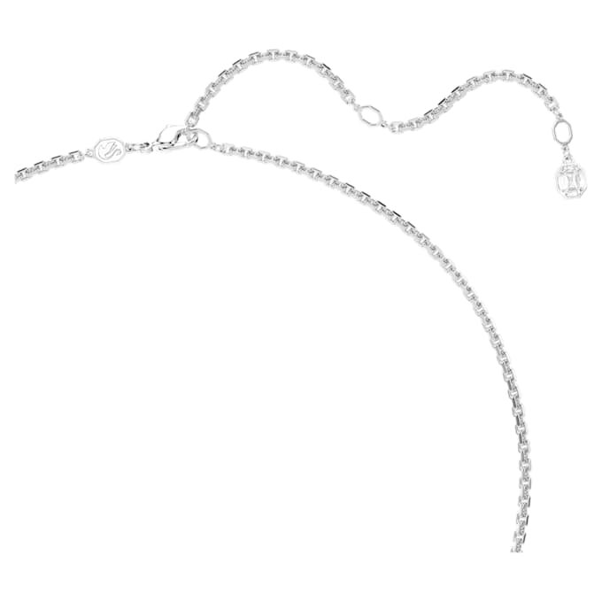 Colgante Millenia con corte octogonal, blanco, chapado en rodio Colgante Millenia con corte octogonal, blanco, chapado en rodio