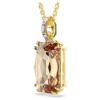 Colgante Millenia con corte octogonal, color caramelo, chapado en tono dorado