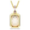 Colgante Millenia con corte octogonal, color caramelo, chapado en tono dorado