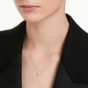 Colgante octogonal con diamantes cultivados en laboratorio de 0,5 Ct en total, forma octogonal, oro blanco de 14K