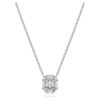 Colgante octogonal con diamantes cultivados en laboratorio de 0,5 Ct en total, forma octogonal, oro blanco de 14K