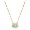 Colgante octogonal con diamantes cultivados en laboratorio de 1,0 ct en total, forma octogonal, oro amarillo de 14K
