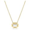 Colgante octogonal con diamantes cultivados en laboratorio de 1,0 ct en total, forma octogonal, oro amarillo de 14K