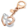 Colgante para bolso «Infinity y corazón», blanco, acabado de metales mixtos