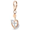 Colgante para bolso «Infinity y corazón», blanco, acabado de metales mixtos