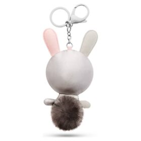 Colgante para bolso Mathilde Rabbit, gris, acero inoxidable