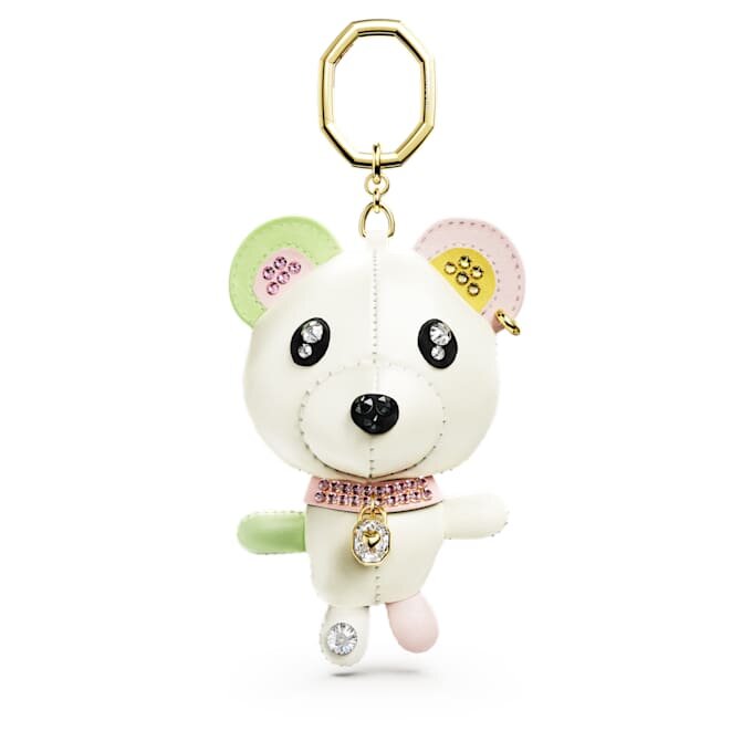 Colgante para bolso Teddy Bear, multicolor, chapado en tono dorado Colgante para bolso Teddy Bear, multicolor, chapado en tono dorado