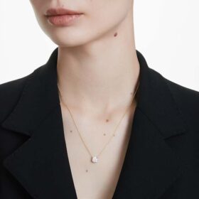 Colgante solitario Eternity con diamantes cultivados en laboratorio, 1 Ct Tw, forma redonda, oro amarillo de 14K
