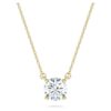 Colgante solitario Eternity con diamantes cultivados en laboratorio, 1 Ct Tw, forma redonda, oro amarillo de 14K Colgante solitario Eternity con diamantes cultivados en laboratorio, 1 Ct Tw, forma redonda, oro amarillo de 14K
