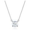 Colgante solitario Eternity con diamantes cultivados en laboratorio, 1 Ct Tw, forma redonda, oro blanco de 14K Colgante solitario Eternity con diamantes cultivados en laboratorio, 1 Ct Tw, forma redonda, oro blanco de 14K