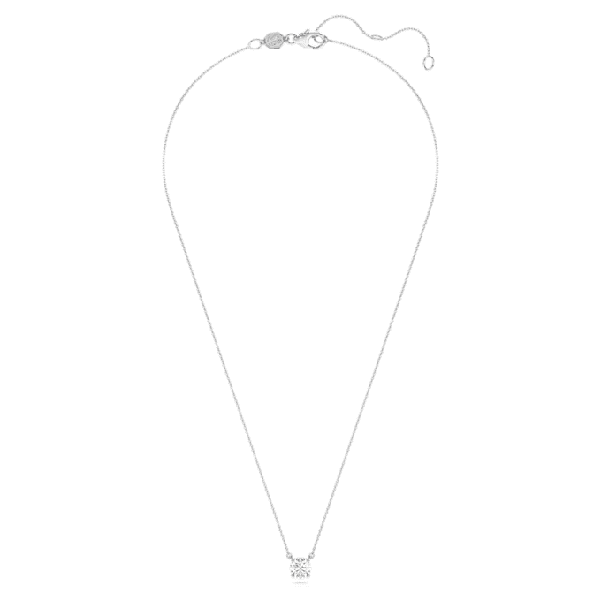 Colgante solitario Eternity con diamantes cultivados en laboratorio, 1 Ct Tw, forma redonda, oro blanco de 14K Colgante solitario Eternity con diamantes cultivados en laboratorio, 1 Ct Tw, forma redonda, oro blanco de 14K