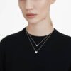 Colgante solitario Eternity con diamantes cultivados en laboratorio de 2 ct en total, forma redonda, oro blanco de 14K Colgante solitario Eternity con diamantes cultivados en laboratorio de 2 ct en total, forma redonda, oro blanco de 14K